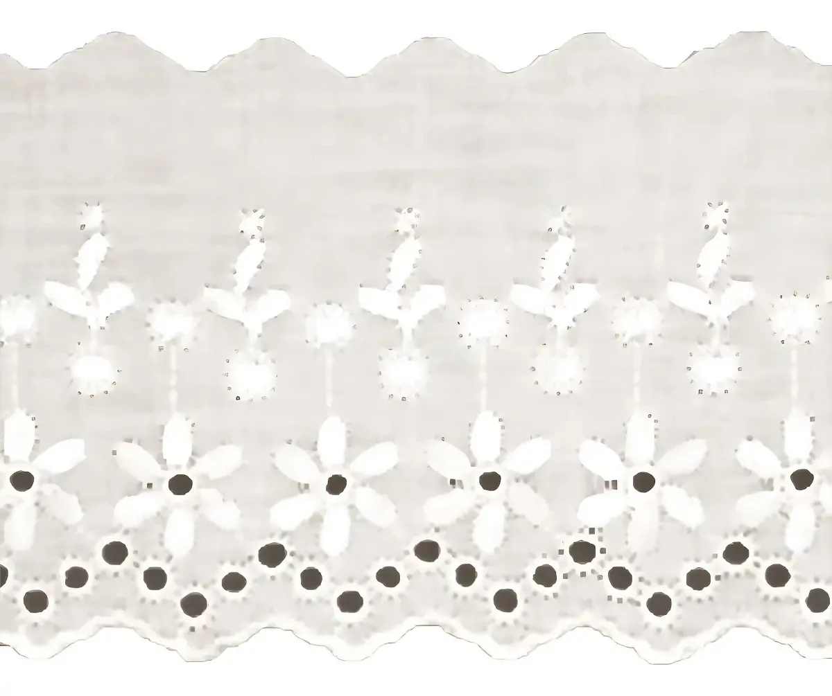Bordado Inglês 289 10cm Bp056 Artepunto 13,7m Branco