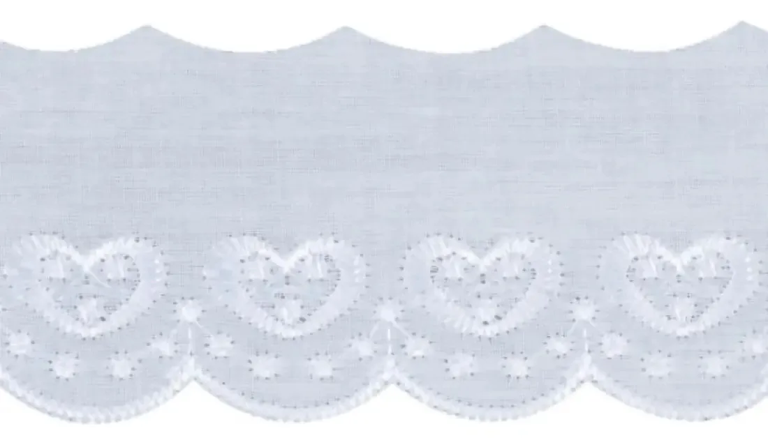 Bordado Inglês 5cm Artepunto Bb081 13,7m Cor 001 - Branco