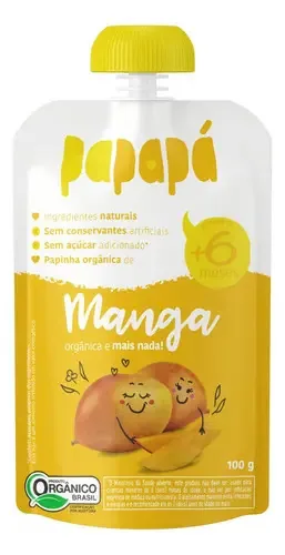 Kit 2x: Papinha Orgânica De Manga Papapá 100g