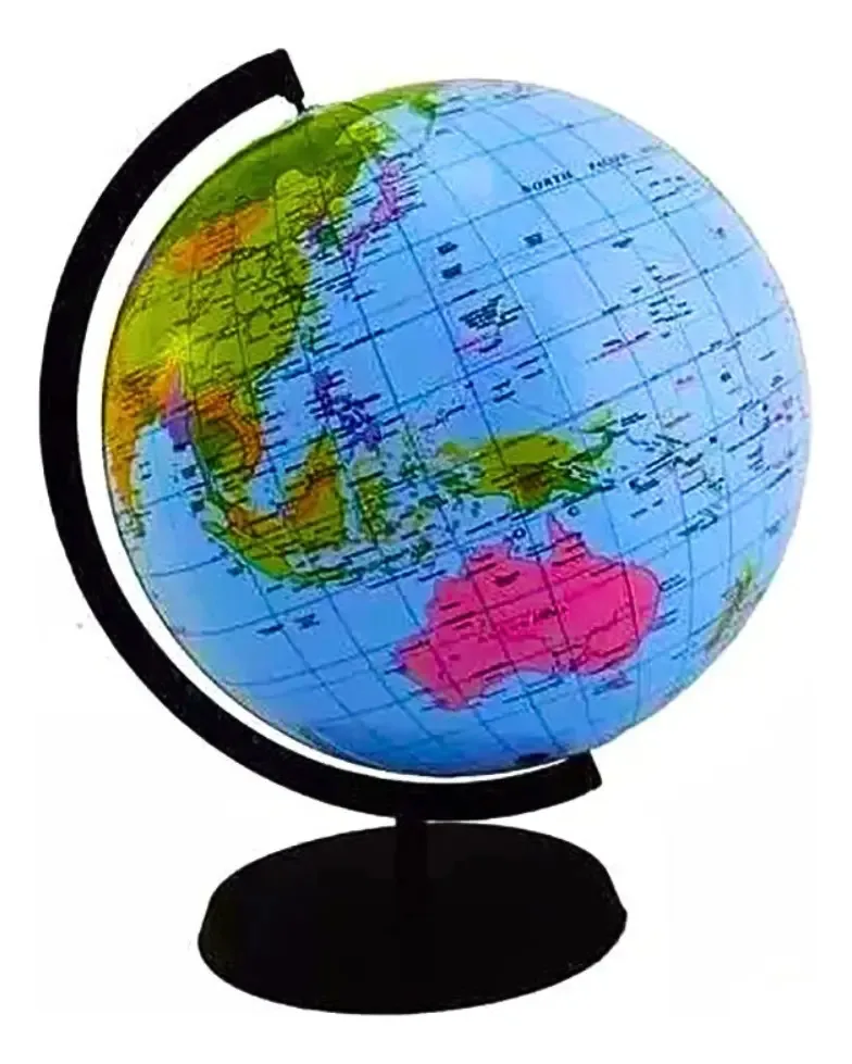 Globo Terrestre Inflavel Escolar Geografia Mundi 30 Cm