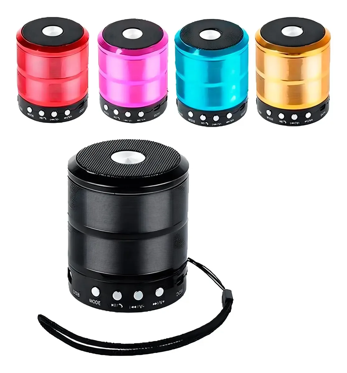 Caixa De Som Bluetooth Mini Speaker Ws-887 Caixinha De Som Cor Vermelho