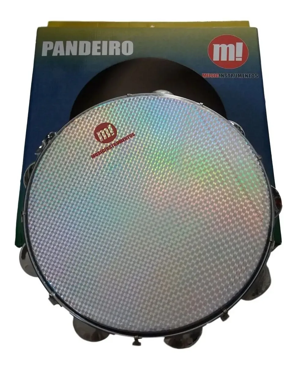 Pandeiro Acrílico 12 Holográfico Verde Phx 95a