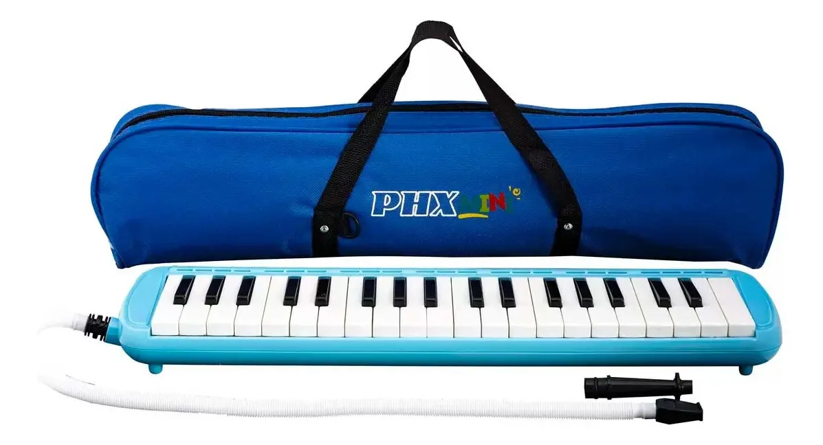 Escaleta Phx 37 Teclas C/case E Tubo Extensão Azul Kq-37 Bl