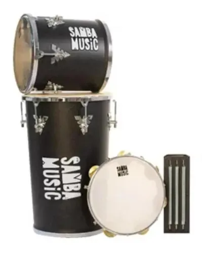Kit Samba Music Rebolo/repique De Mao/reco-reco/pandeiro Ksm