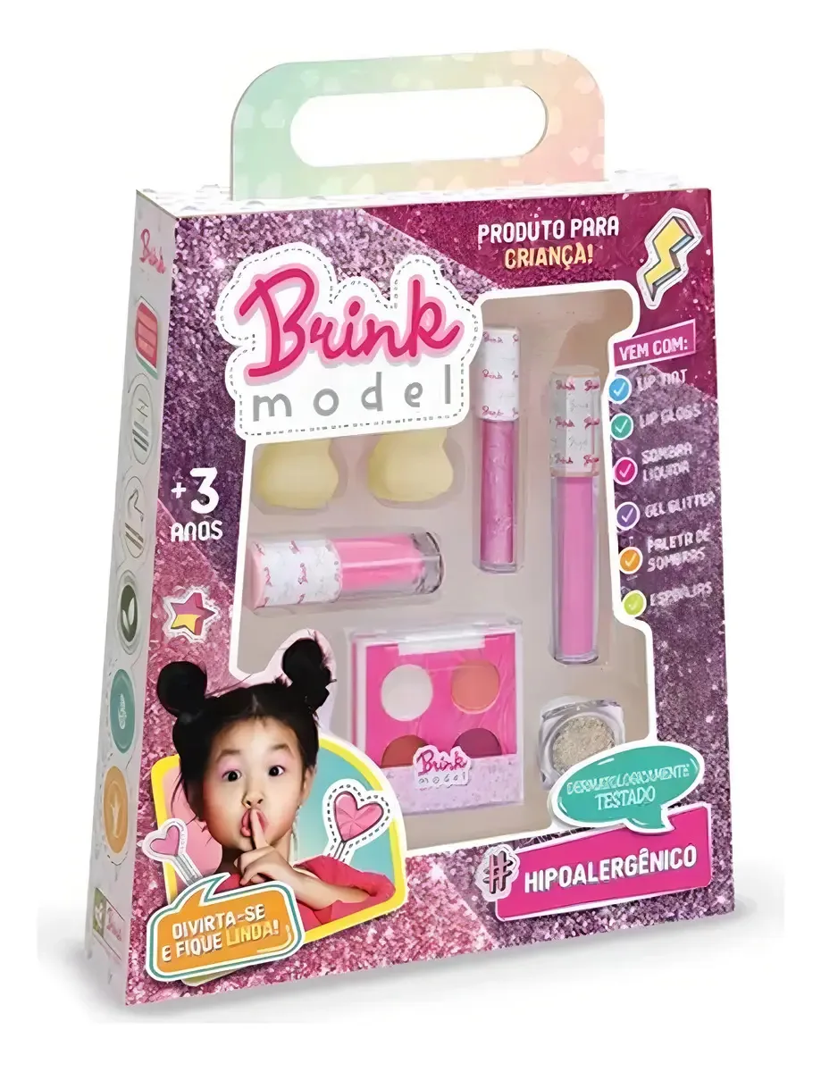 Kit Maquiagem Beleza Com Diversão Lx 2089 - Brink Model