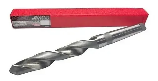Broca Helicoidal Cônica Rocast 17,5mm Aço Rápido HSS Usinagem de Aço