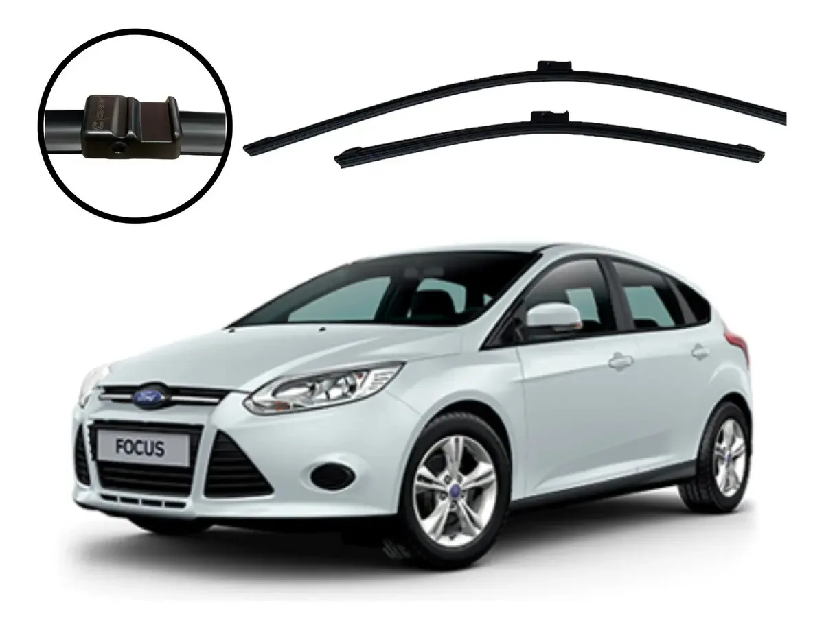 Palheta Limpador Parabrisa Ford Focus 2008 A 2013 Cor Preto