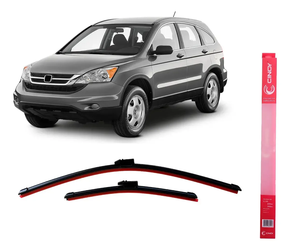 Palheta Limpador Para-brisa Silicone Crv 2008 Ate 2022 Cinoy
