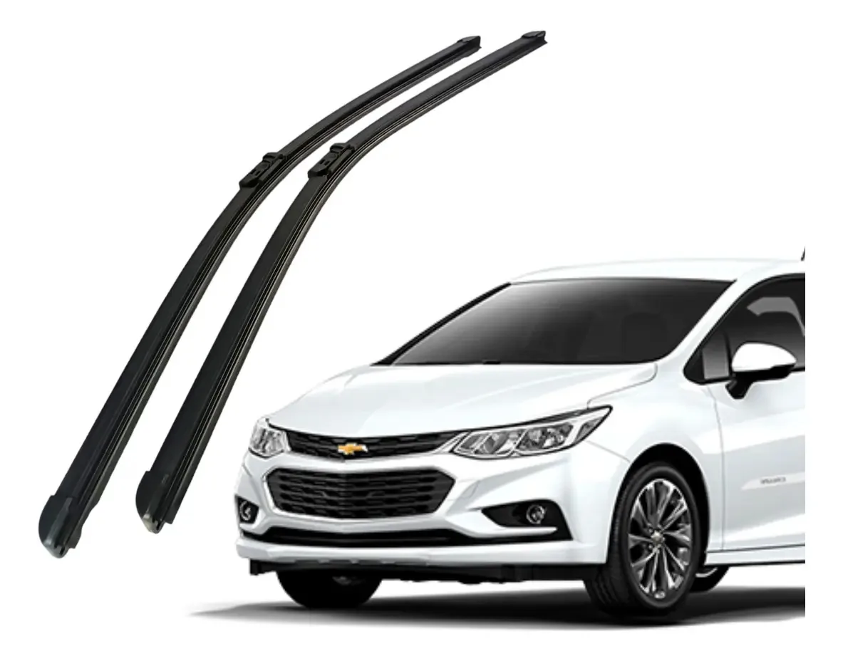 Par Palheta Limpador Para-brisas Cruze 2017 A 2023 Cor Preto
