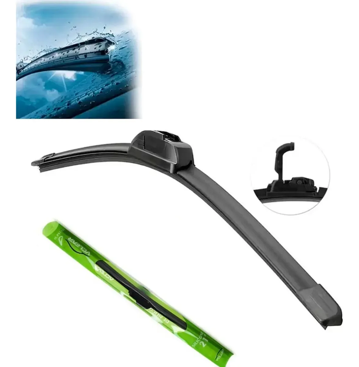 Palheta Limpador Parabrisa Silicone 16 Fiat Palio Siena Preto