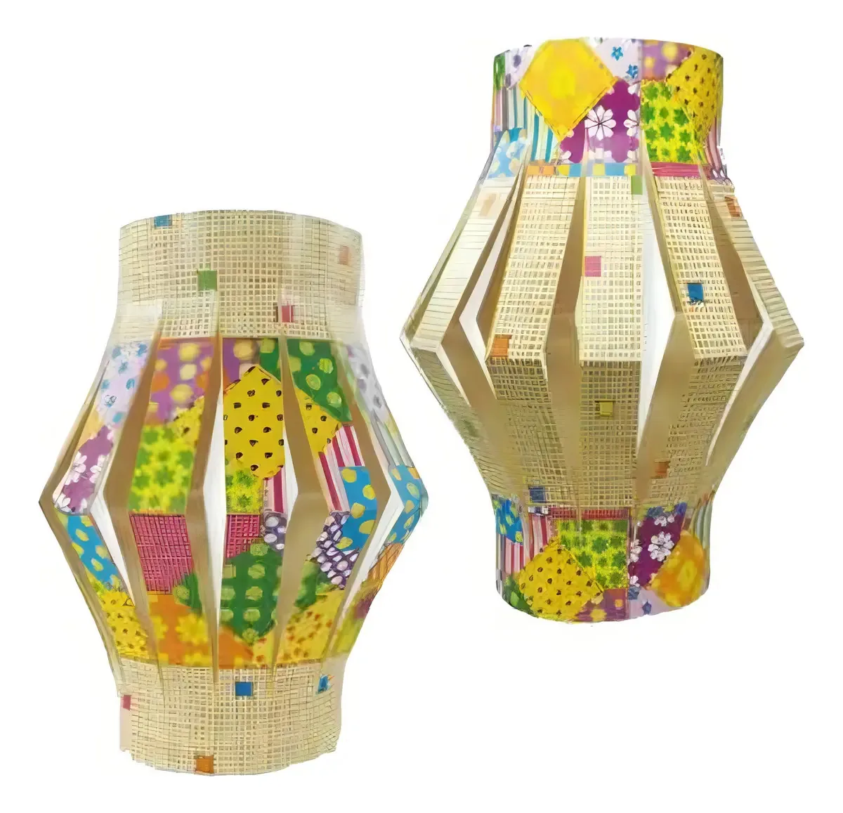 Kit 6 Enfeites Lanternas De Papel Junina Decoração São João