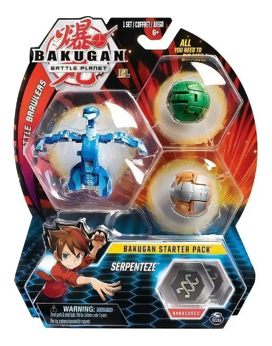 Kit Figuras De Batalha 3 Esferas Bakugan - Serpenteze