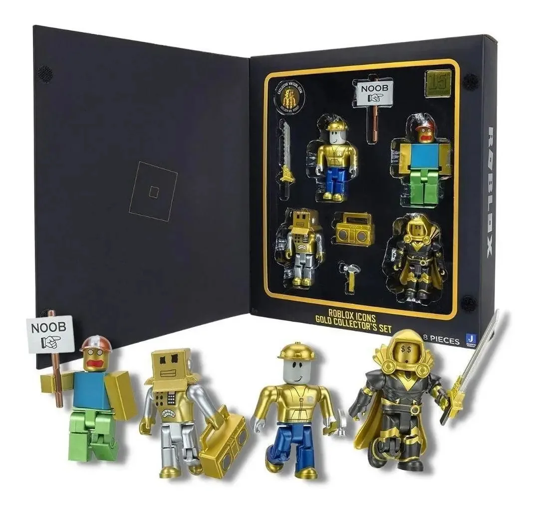 Bonecos Roblox Pack Golden 4 Figuras - Código Virtual Sunny