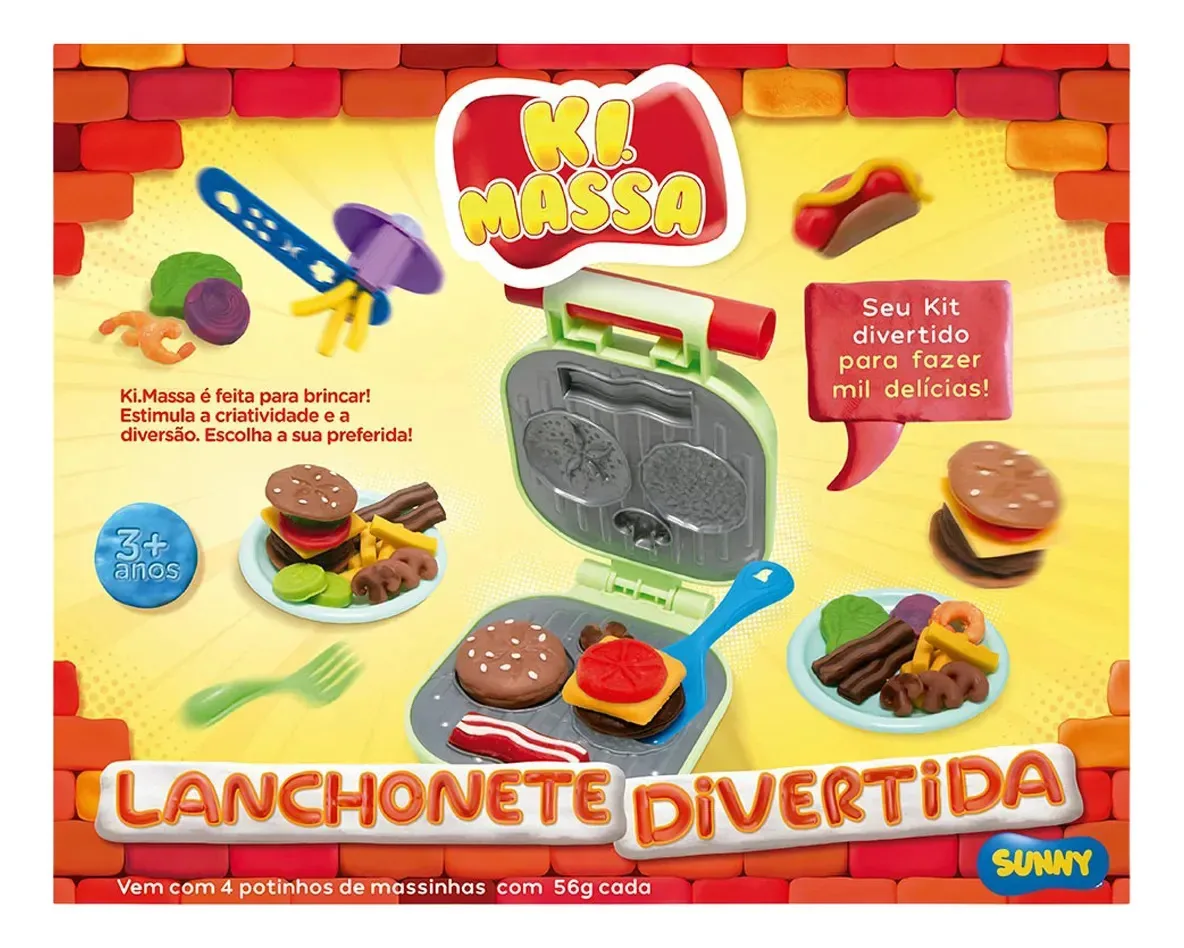 Kit Massa Lanchonete Divertida