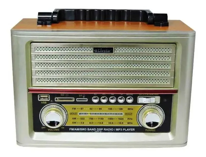 Rádio Com Usb Sd Com 3 Bandas Am Fm Sw Bluetooth