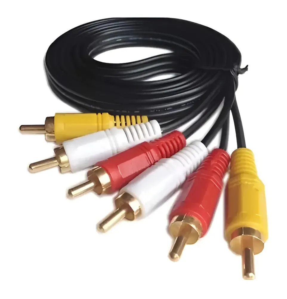 Cabo RCA Áudio e Vídeo Livstar Hi-Speed de 1,8m para TV e DVD