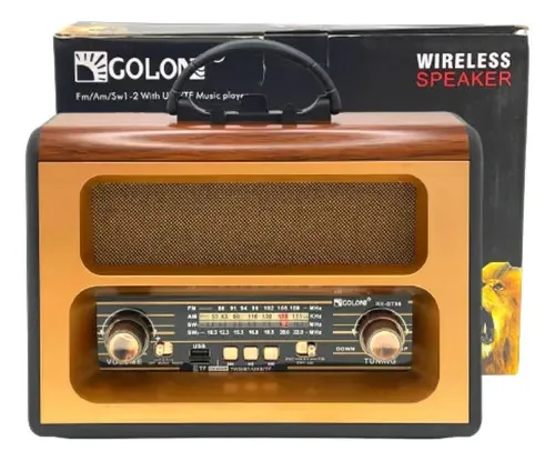 Rádio Am Fm Antigo Modelo Retrô Usb Bivolt Pilha Bateria