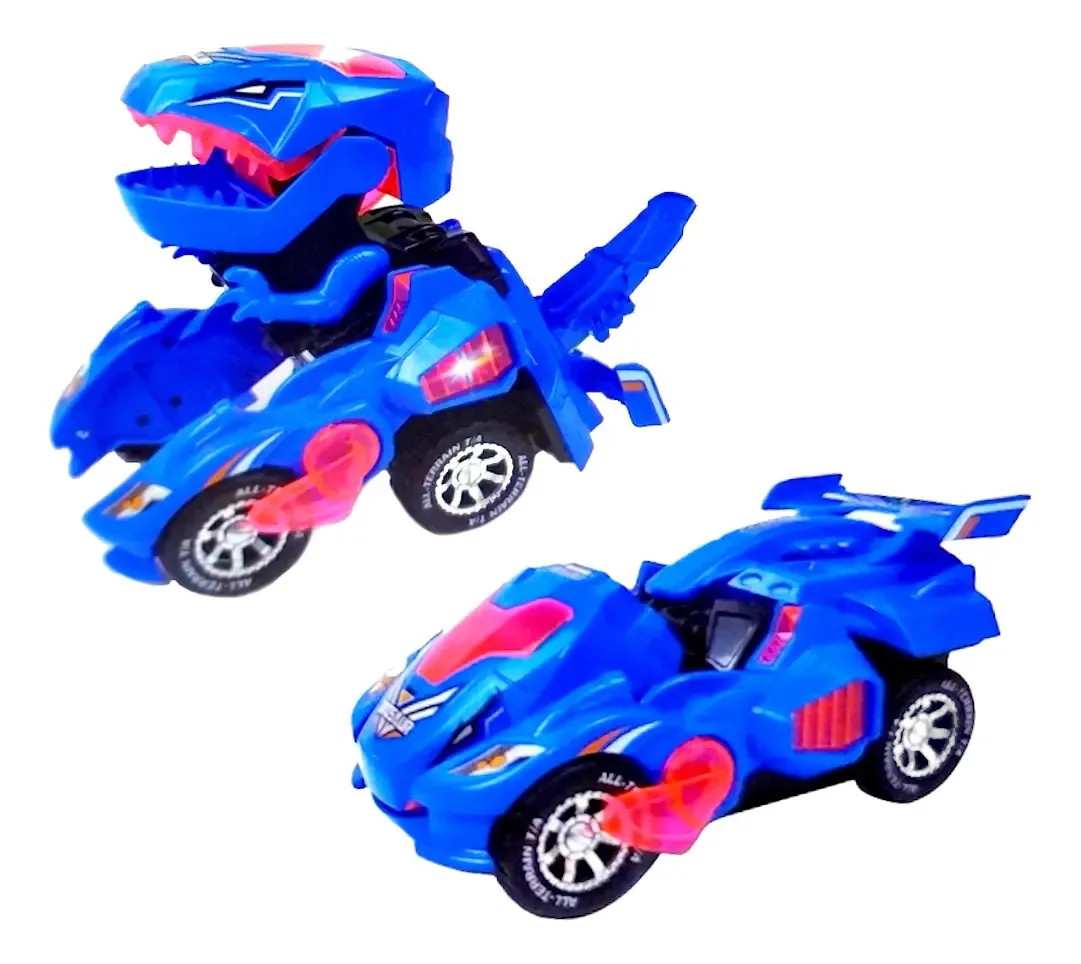 Brinquedo Carro Musical Que Vira Dinossauro Rex - 1 Unidade