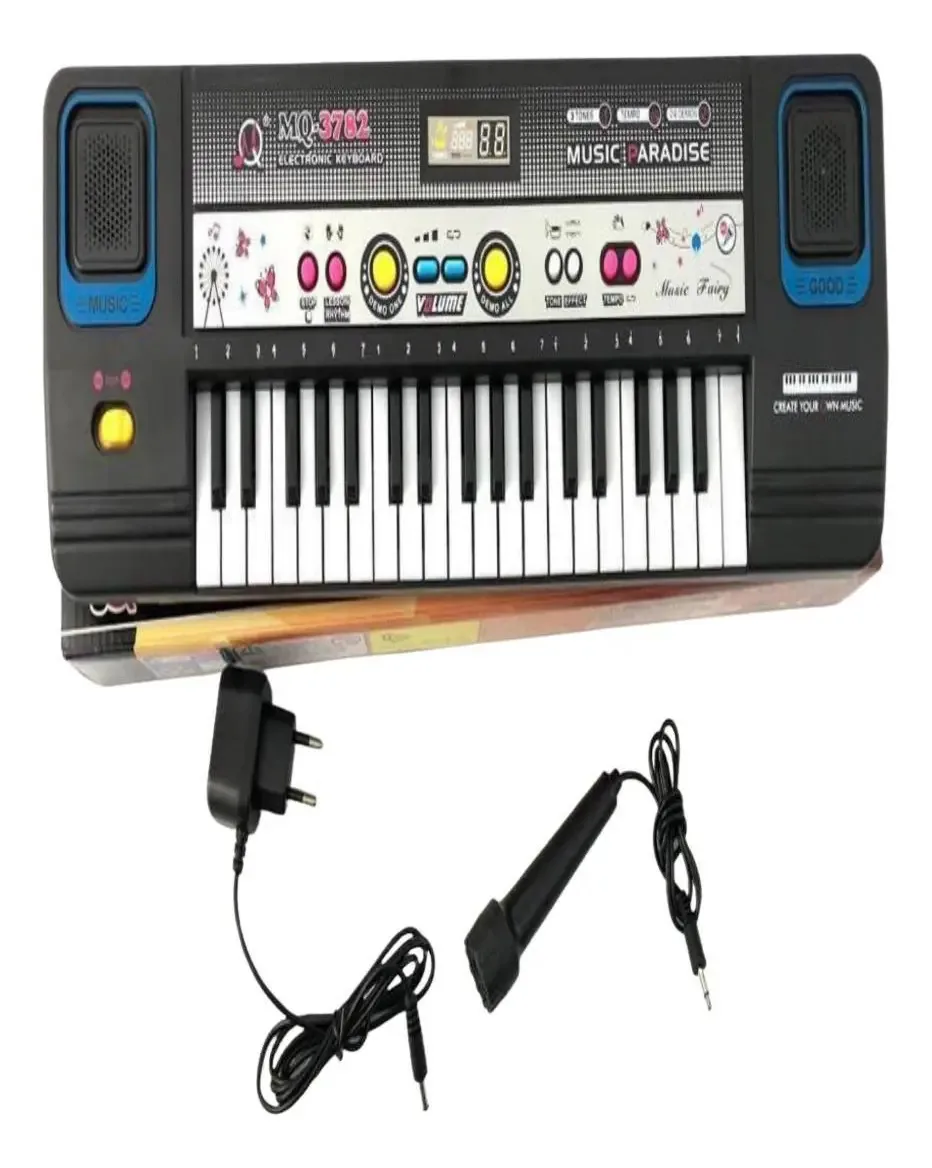 Teclado Elétrico Musical Infantil Com Microfone E Fonte