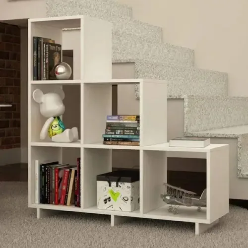 Estante Para Livros 6 Nichos Be19 Moderno Cube Brv Móveis