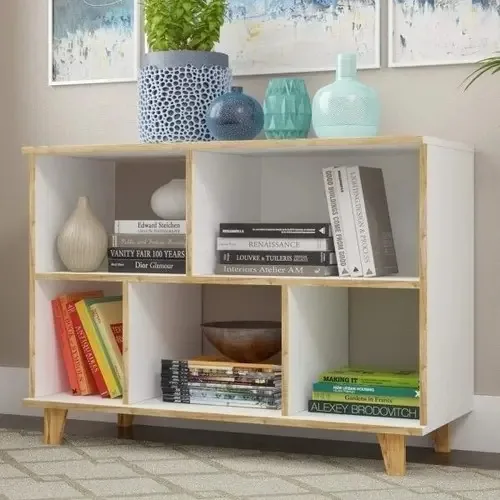 Estante Para Livros Baixa Oslo Retrô Brv Móveis Dg