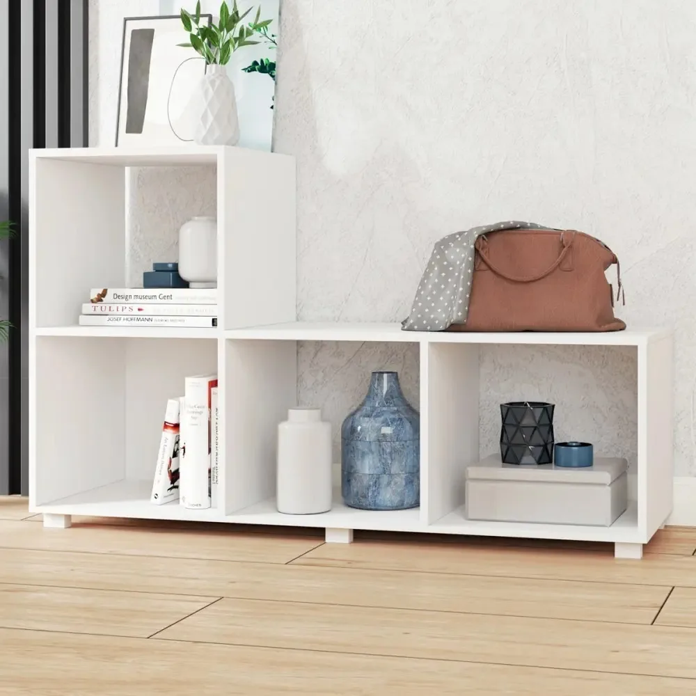 Estante Para Livros 4 Nichos Branco Ba 105 - Brv Móveis