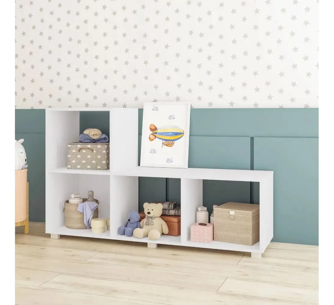 Estante Montessoriana Com 4 Nichos - Branco