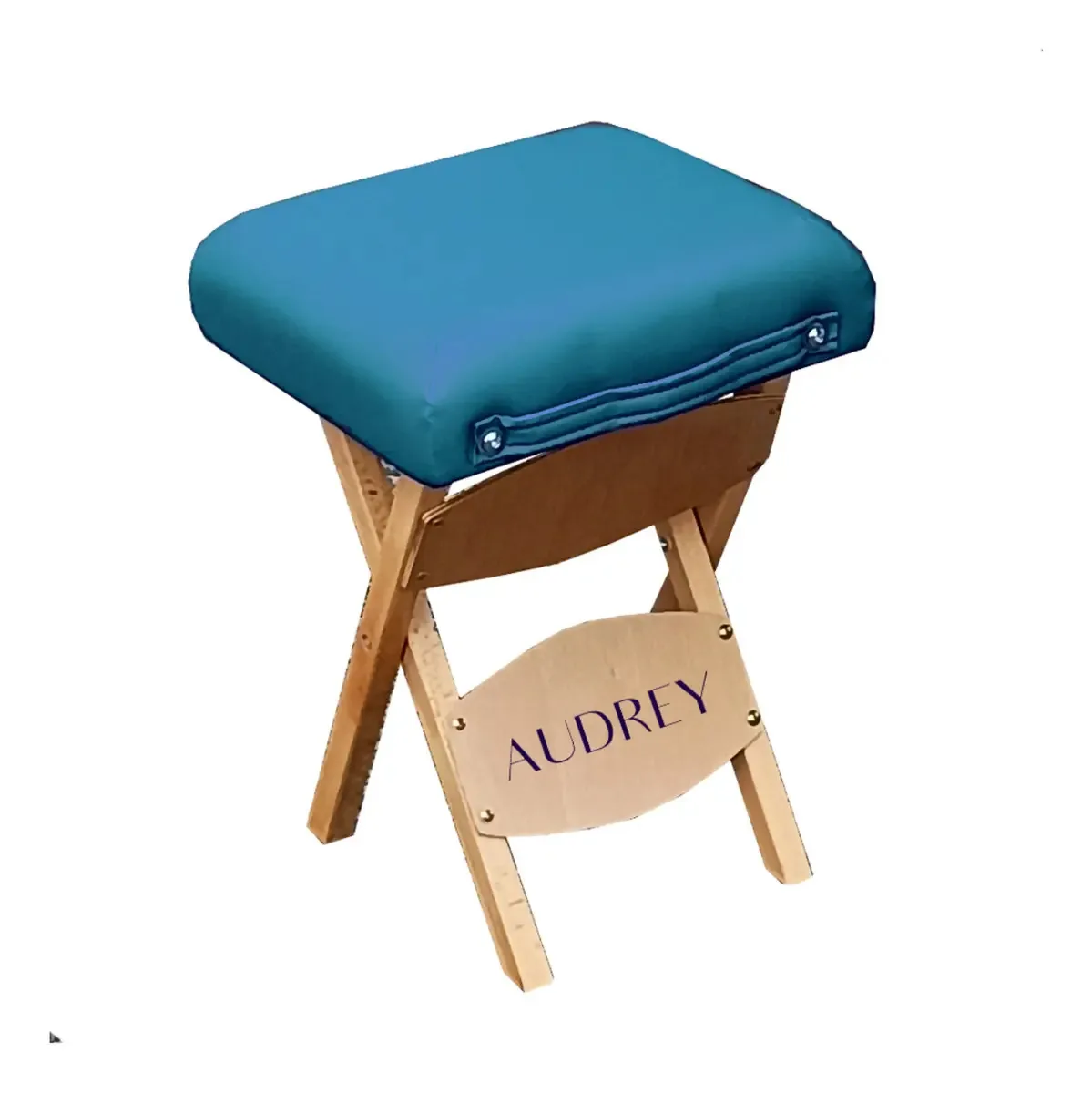 Banqueta Mocho Dobrável Audrey Cor Azul-turquesa Tamanho G