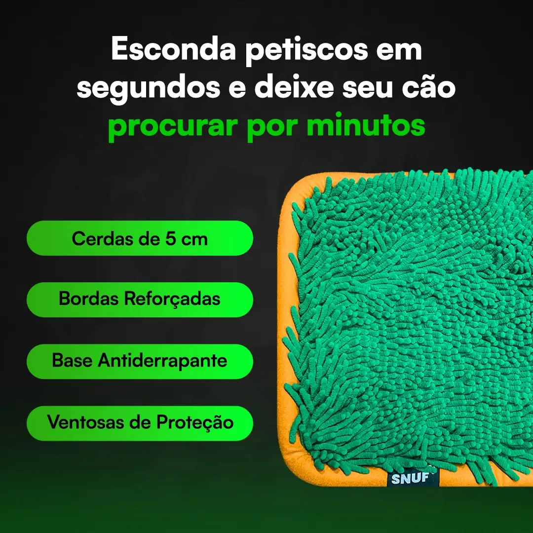 Tapete Interativo Para Cães Snuf + 3 Lobin Petisco Petvi Cor Verde