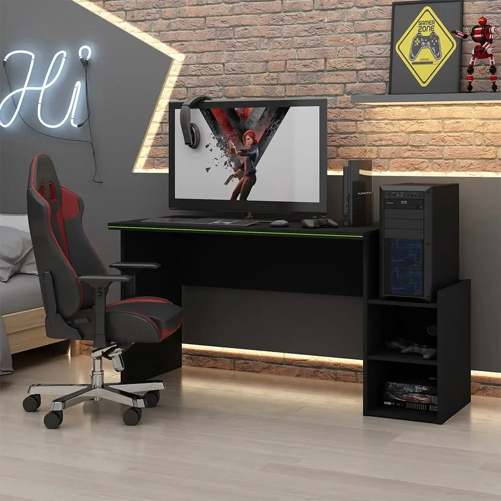 Mesa Gamer Preto - Rosafor