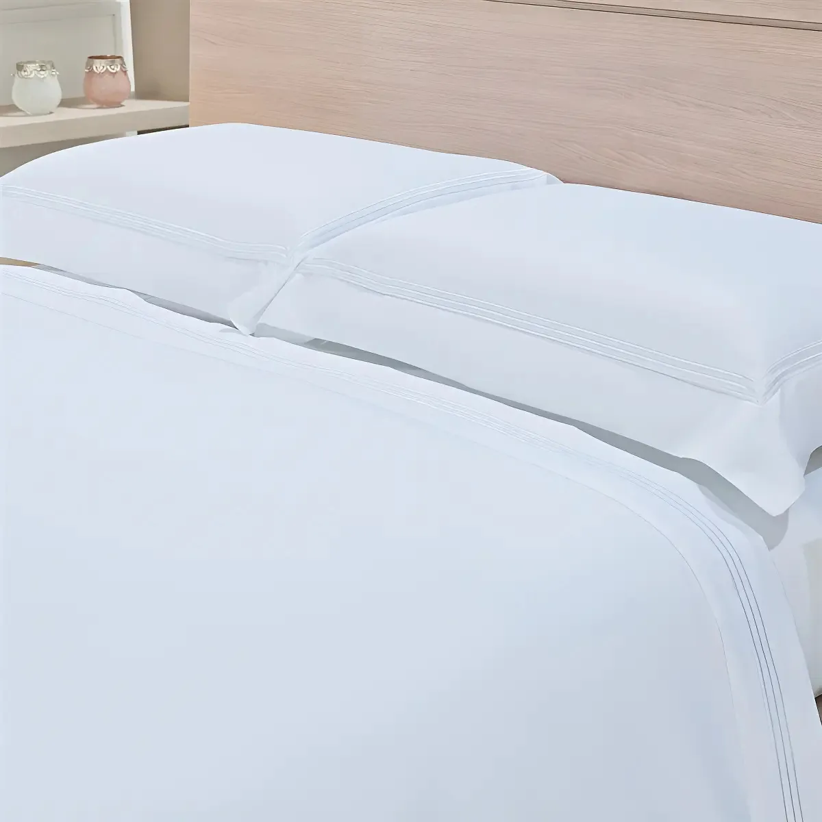 Jogo Cama 600 Fios Queen Branco