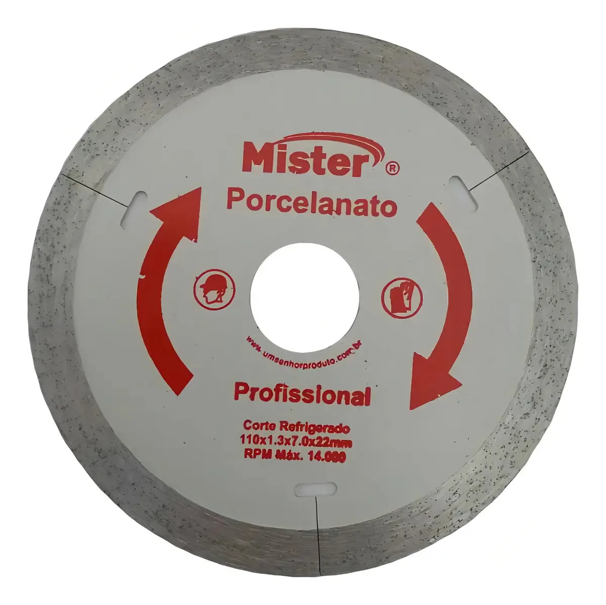 Disco De Corte Porcelanato Liso - Mister Cor Prata
