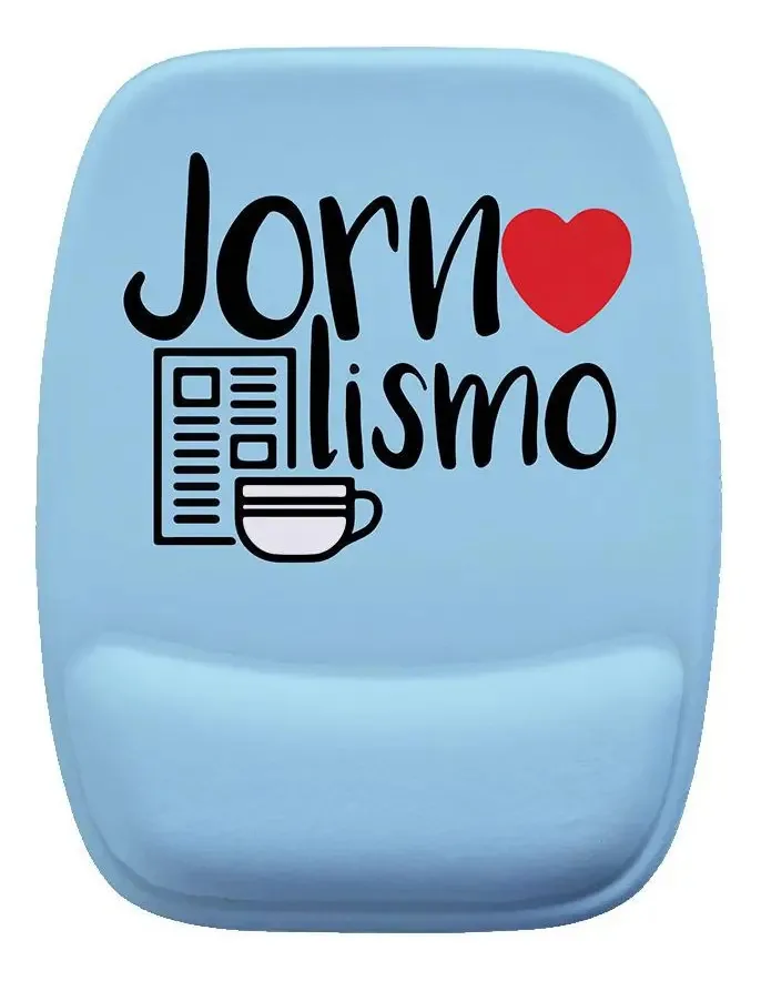 Mouse Pad Ergonomico Jornalismo Azul