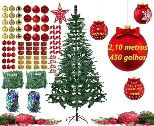 Arvore Natal 600 Galhos 2.1m 12302 Bela Flor