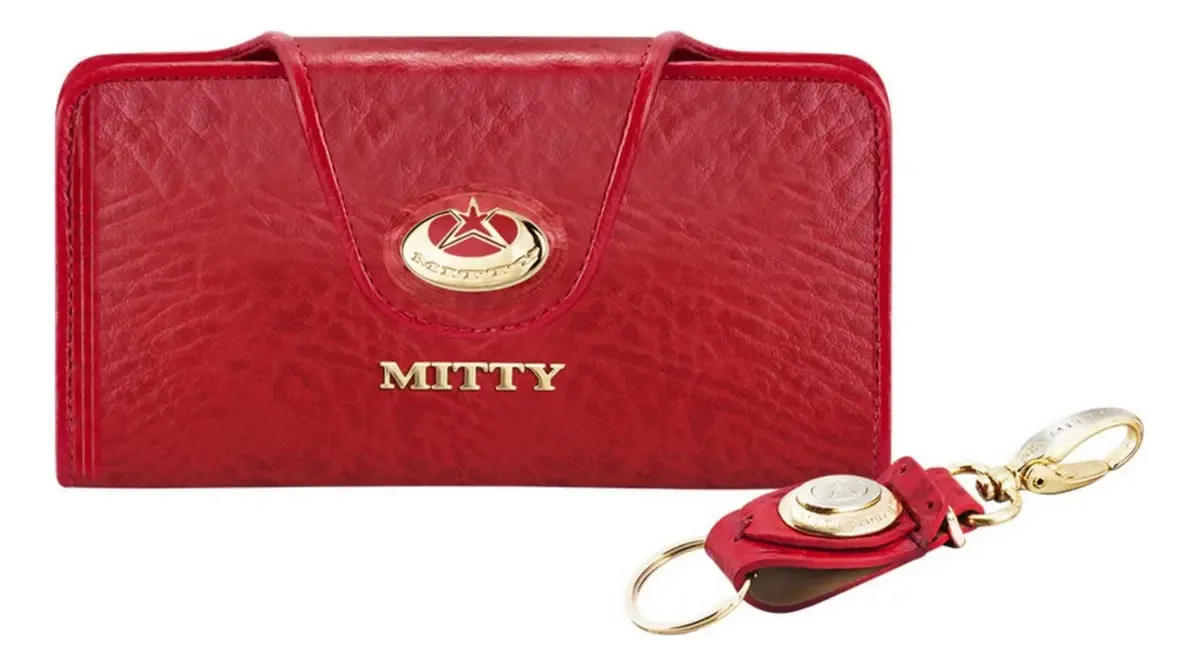 Carteira Feminina Grande Couro Legítimo Vermelho Mitty com Porta Moedas