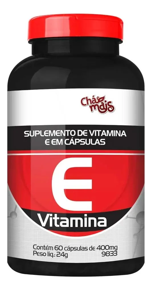 Suplemento De Vitamina E Chá Mais 60 Cápsulas De 400mg