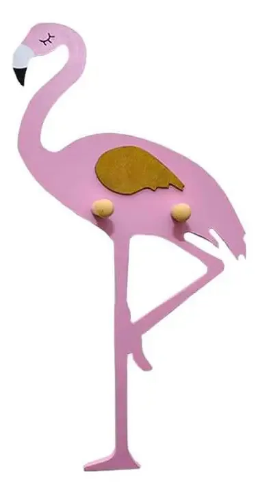 Cabideiro Gancho Flamingo Rosa Claro