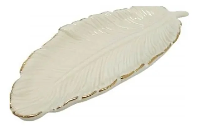 Pena Decorativa Em Porcelana