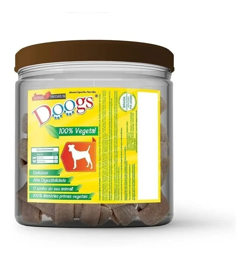 Petisco Para Cães Osso Nó Integral 3/4 Pote Doogs 500g