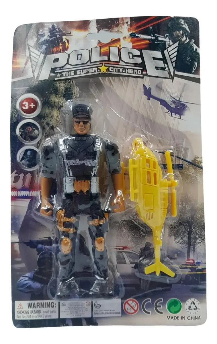 Soldadinho De Plástico Em Miniatura Com Helicóptero