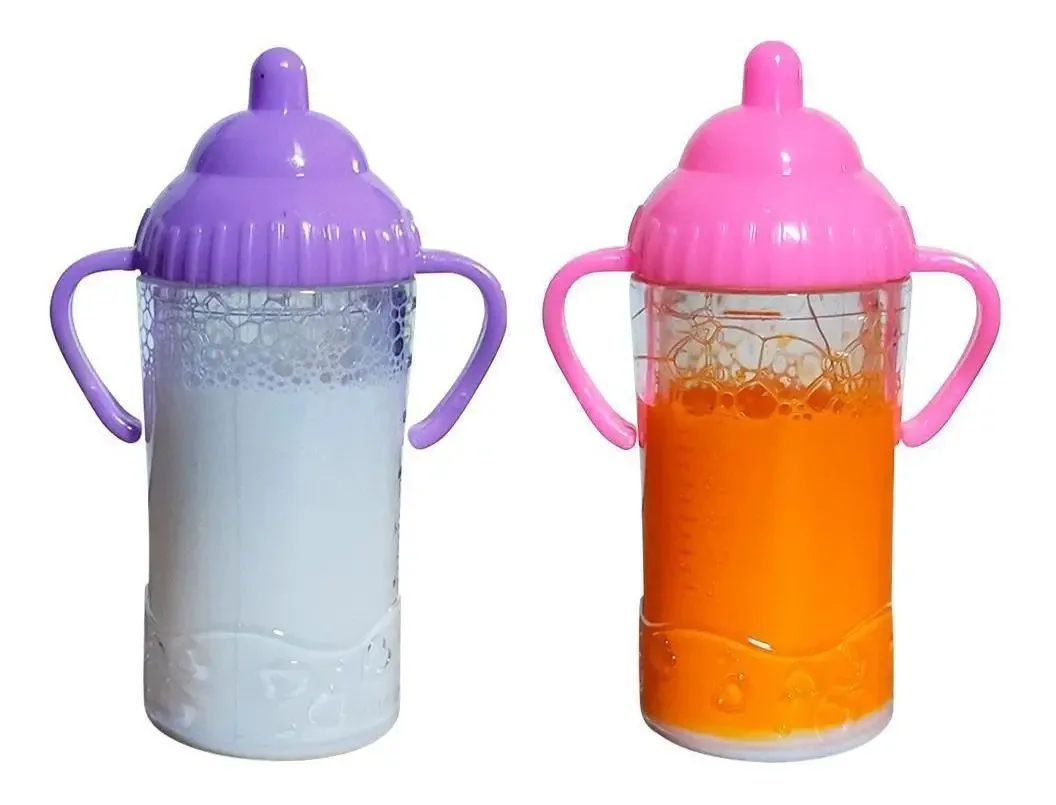 Kit 10 Mamadeira Magica Leite E Suco Brinquedo Boneca Menina