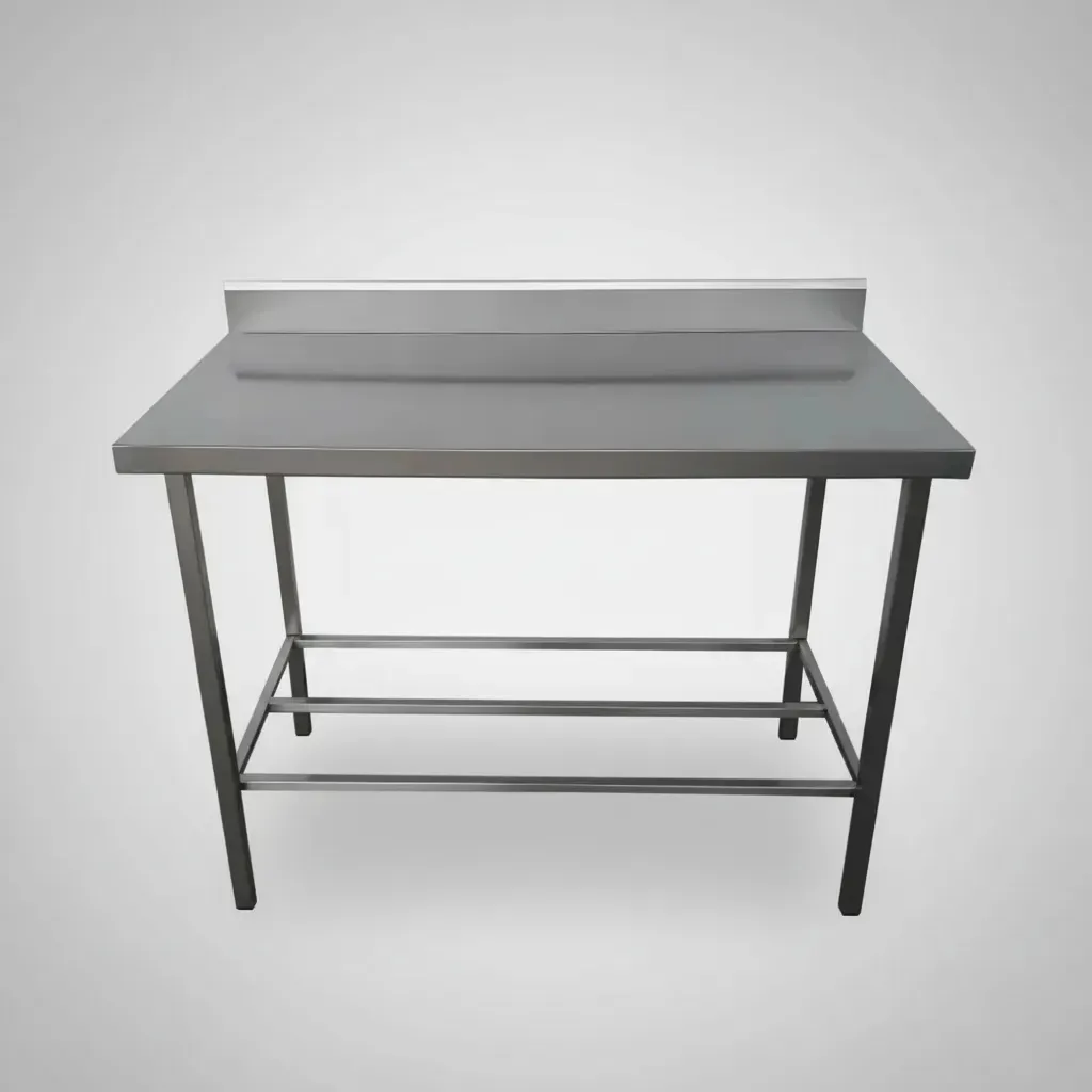 Mesa De Inox Com Espelho 118x60x88