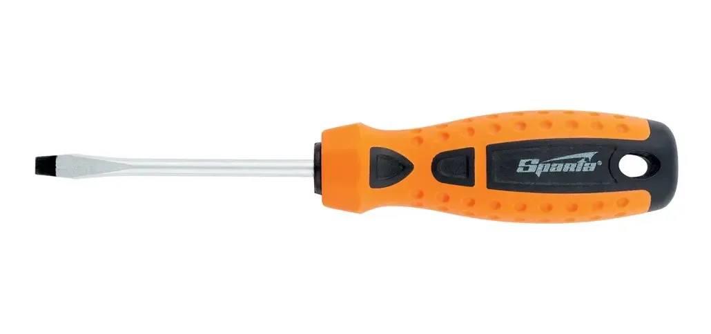 Chave Fenda SL5 3/16 100mm Aço Cromo Vanadium Cabo Emborrachado Sparta