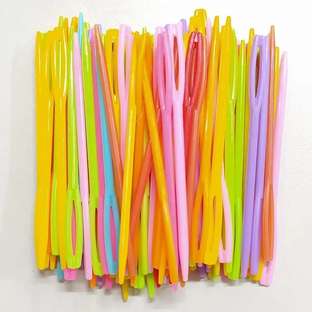 Kit De Agulhas Para Tapeçaria Plásticas 7cm Luli 100 Unidades