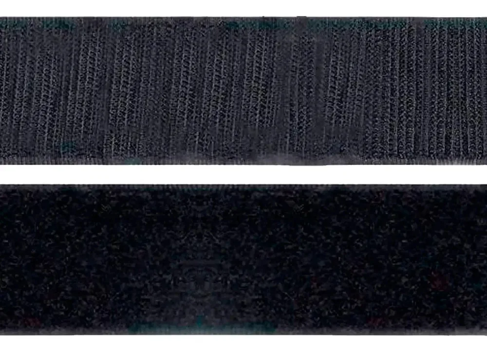 Fecho de Contato Luli Preto de 20mm, Rolo com 25 Metros