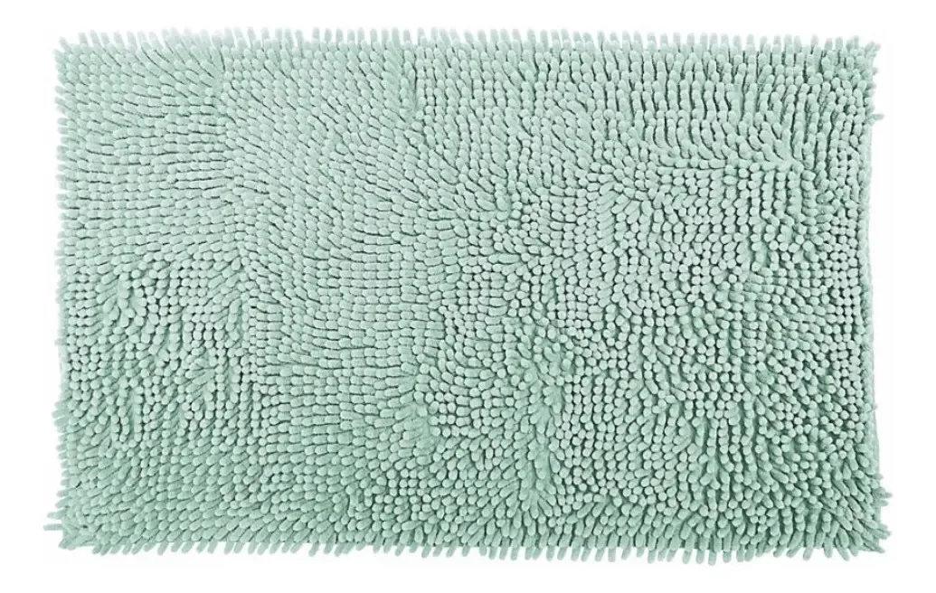 Tapete Para Banheiro Atoalhado Bolinha Dedinho 40x60 Cores Cor Verde-água