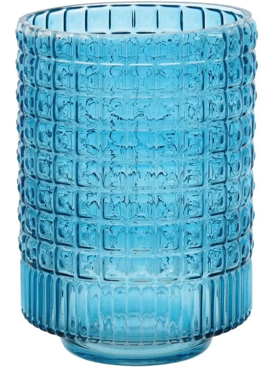 Aimez Vaso Decorativo 23x17x17cm Vidro Azul