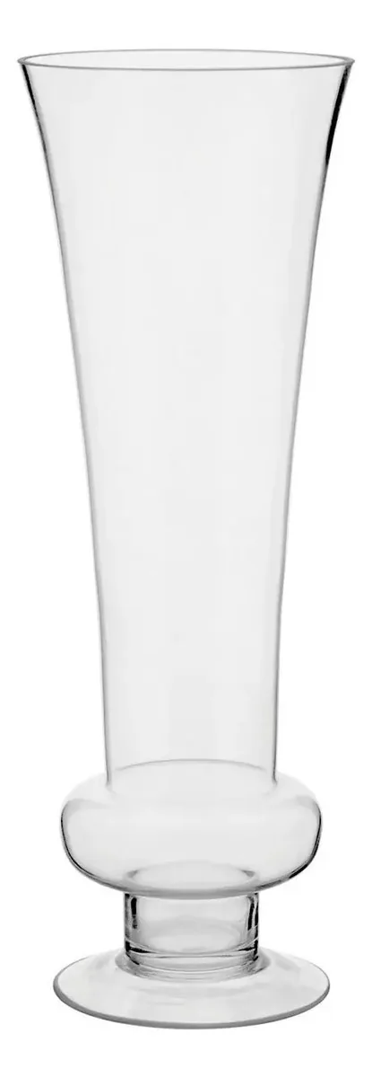 Paola Vaso Decorativo 50x18x18cm Vidro Transparente