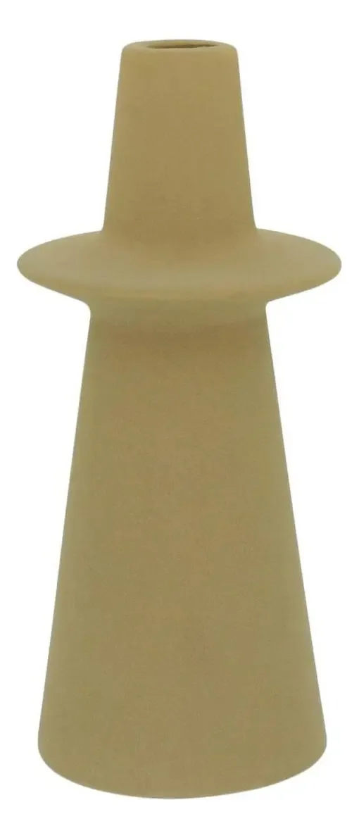 Joana Vaso Decorativo 20x8x8cm Cerâmica Amarelo
