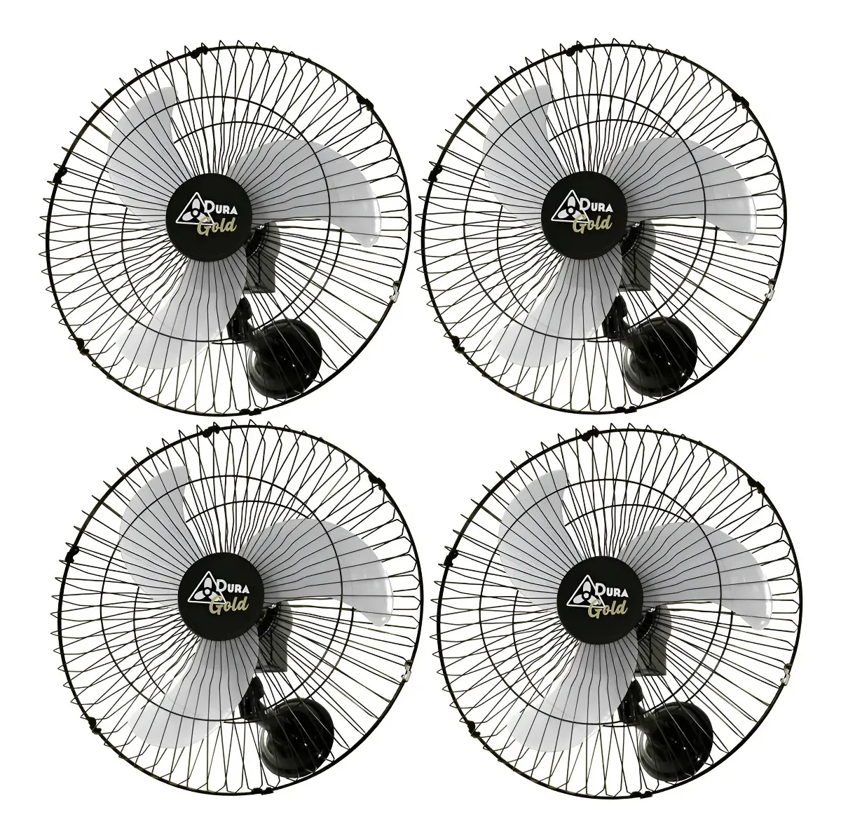 Kit de 4 Ventiladores Oscilantes de Parede Dura Gold de 60" da Duralínea, 220W Bivolt